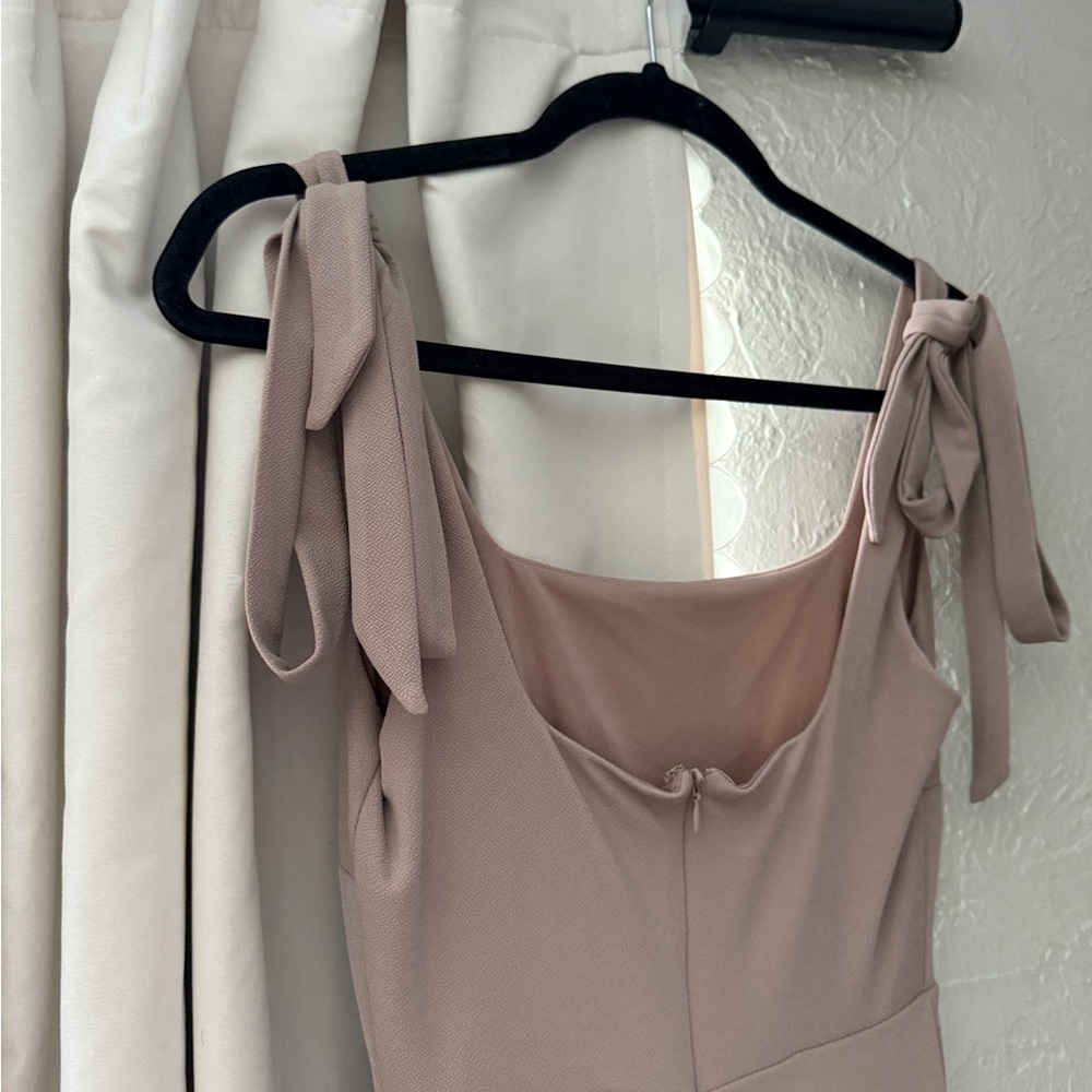 Birdy Grey Taupe Maxi Chiffon Sleeveless Square Neck - Picture 2 of 3